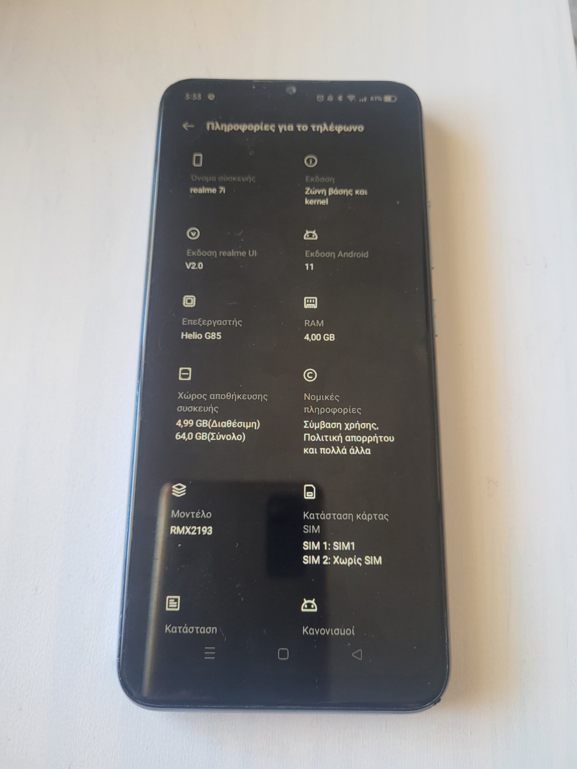 Realme 7i (Global) 64GB Glory Silver